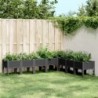 Fekete PP rácsos kerti ültetőláda 200 x 160 x 42 cm