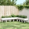 Fehér PP rácsos kerti ültetőláda 200 x 160 x 42 cm