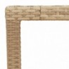 Bézs polyrattan és akácfa kerti asztal 150 x 90 x 75 cm