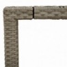 Világosszürke polyrattan üveglapos kerti asztal 190x90x75 cm