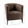 Design fotel, barna|fekete, KAPY