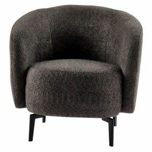 Fotel, szürkésbarna Taupe|fekete, PRESO