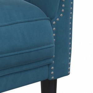 Kék bársony kanapéfotel