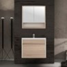 Primo 80 komplett fürdőszoba bútor tükörfényes fehér-sonoma tölgy színben