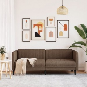 3 személyes barna művelúr kanapé