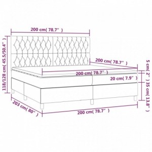 Sötétzöld bársony rugós ágy matraccal 200x200 cm