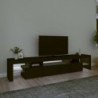 Fekete TV-szekrény LED-világítással 215x36,5x40 cm