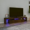 Barna tölgyszínű TV-szekrény LED-lámpákkal 200x36,5x40 cm