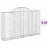 20 db íves horganyzott vas gabion kosár 200x30x120|140 cm