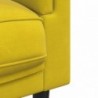 2 részes sárga bársony ülőgarnitúra párnákkal