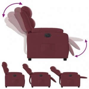 Bordó szövet elektromos dönthető fotel