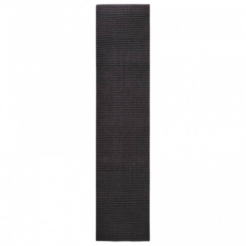 Fekete természetes szizálszőnyeg 80x350 cm