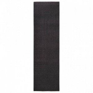 Fekete természetes szizálszőnyeg 100x350 cm