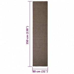 Barna természetes szizálszőnyeg 80x350 cm