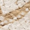 Kör alakú, fonott juta szőnyeg nyomott mintával 210 cm