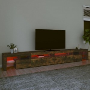 Füstös tölgy színű TV-szekrény LED-lámpákkal 290x36,5x40 cm
