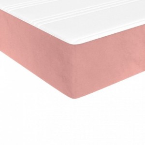 Rózsaszín bársony zsebrugós ágymatrac 140x190x20 cm