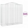 25 db íves horganyzott vas gabion kosár 200x50x180|200 cm