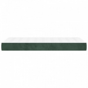 Sötétzöld bársony zsebrugós ágymatrac 120 x 190 x 20 cm