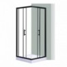 Spirit Clear 80x80 cm szögletes zuhanykabin, zuhanytálcával fekete