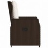 2 db barna polyrattan dönthető kerti szék