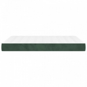 Sötétzöld bársony zsebrugós ágymatrac 140 x 190 x 20 cm
