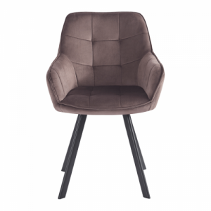 Design fotel, szürkésbarna Velvet|fekete, PETIN