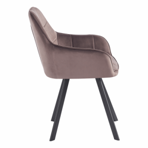 Design fotel, szürkésbarna Velvet|fekete, PETIN