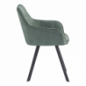 Design fotel, zöld Velvet|fekete, PETIN