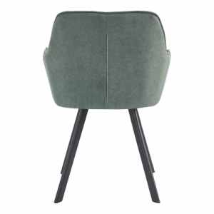 Design fotel, zöld Velvet|fekete, PETIN