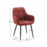 Design fotel, barna|fekete, OSKOR