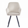 Design fotel, bézses szürke Velvet szövet, AURIL