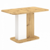 Kihúzható étkezőasztal, artisan tölgy|fehér, 110-145x68,6 cm, NETOX