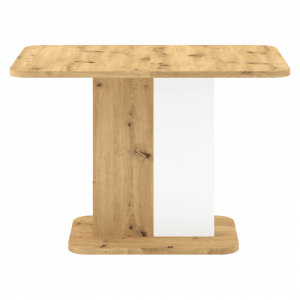 Kihúzható étkezőasztal, artisan tölgy|fehér, 110-145x68,6 cm, NETOX
