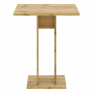 Étkezőasztal, wotan tölgy, 67,5x67,5 cm, EVERET