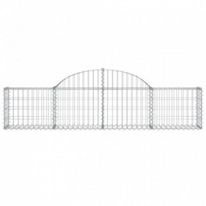 10 db íves horganyzott vas gabion kosár 200x30x40|60 cm