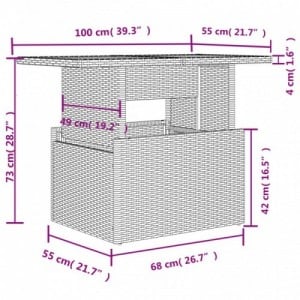 6 részes fekete polyrattan kerti ülőgarnitúra párnákkal