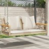 Bézs polyrattan hintapad párnákkal 109 x 62 x 40 cm