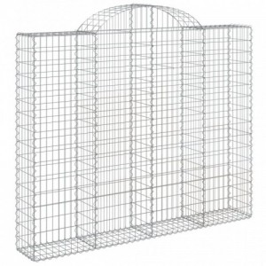 10 db íves horganyzott vas gabion kosár 200x30x160|180 cm