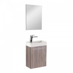 Fantastic fürdőszoba bútor Melanie tükörrel, yorki tölgy színben