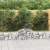 9 db íves horganyzott vas gabion kosár 200x30x40|60 cm