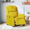 Sárga bársony dönthető elektromos fotel