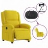 Sárga bársony dönthető elektromos fotel