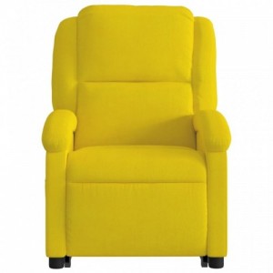 Elektromos felállást segítő sárga bársony dönthető fotel