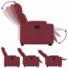Elektromos felállást segítő bordó szövet dönthető fotel