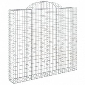 5 db íves horganyzott vas gabion kosár 200x30x180|200 cm