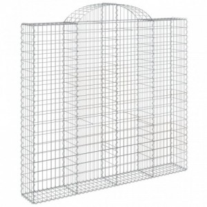 6 db íves horganyzott vas gabion kosár 200x30x180|200 cm