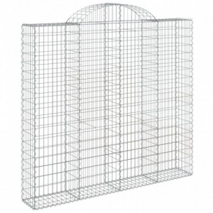 8 db íves horganyzott vas gabion kosár 200x30x180|200 cm