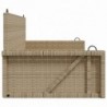 Bézs polyrattan hintapad 119 x 56 x 48 cm