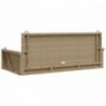 Bézs polyrattan hintapad 119 x 56 x 48 cm